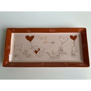 Disney WINNIE THE POOH Valentine’s Serving Tray Platter Heart Balloons  Love New